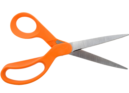 a pair of scissors on a white background