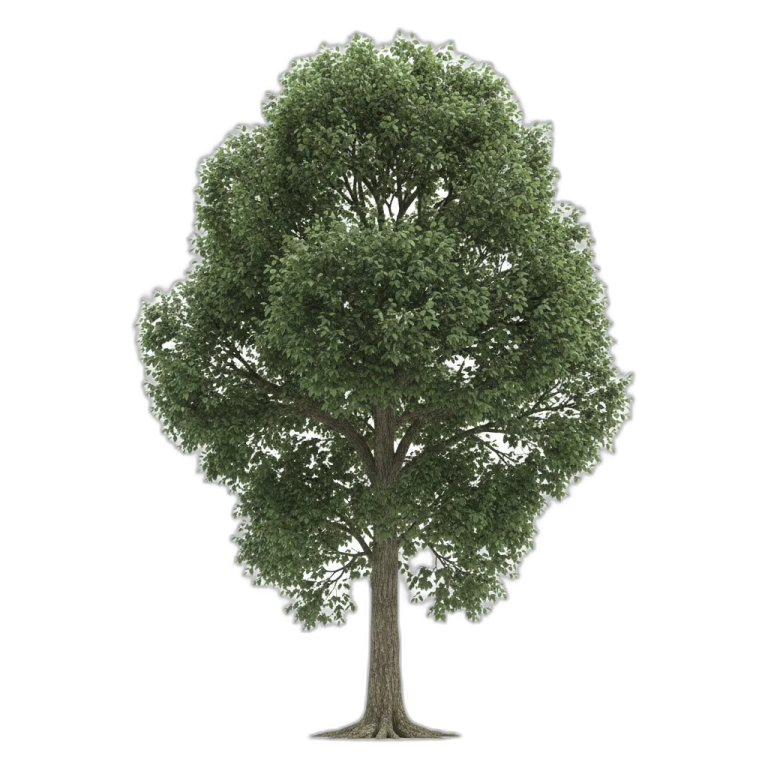 a tree on a white background