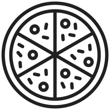 a slice of pizza on a white background