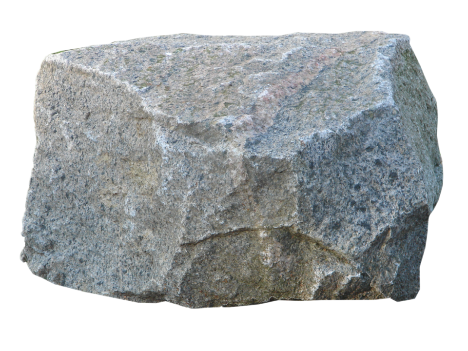 a large rock on a white background