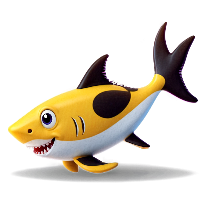 a small yellow and black fish with big eyes