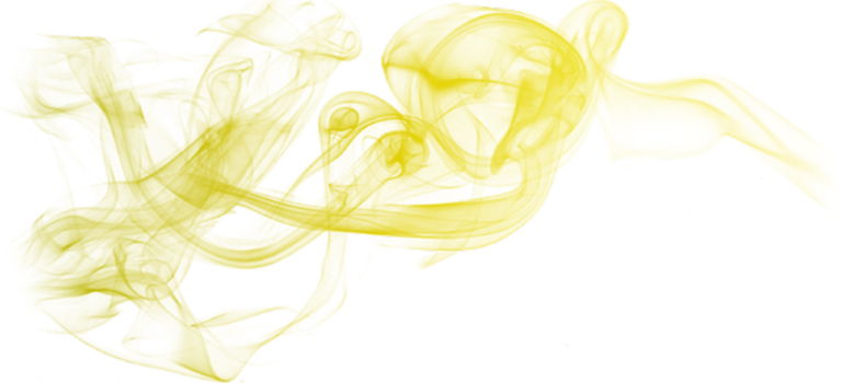 yellow smoke on a white background