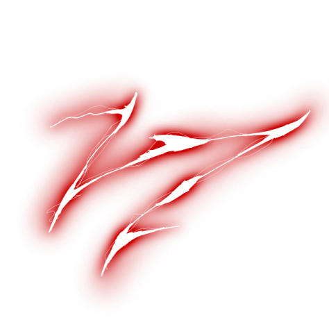 a red and white logo with the letter v