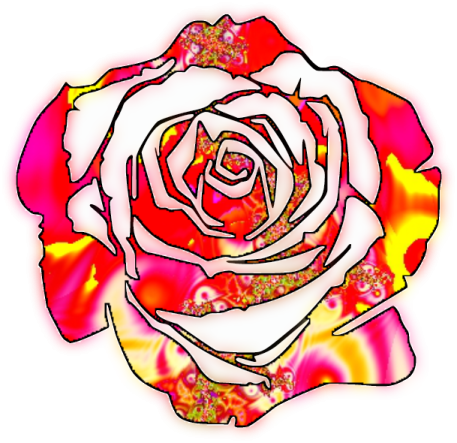 a drawing of a rose on a white background