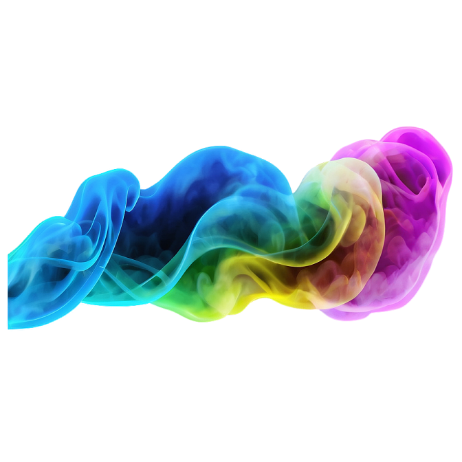 colorful smoke on a white background