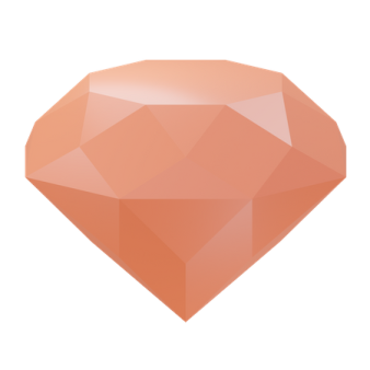 an orange diamond on a white background