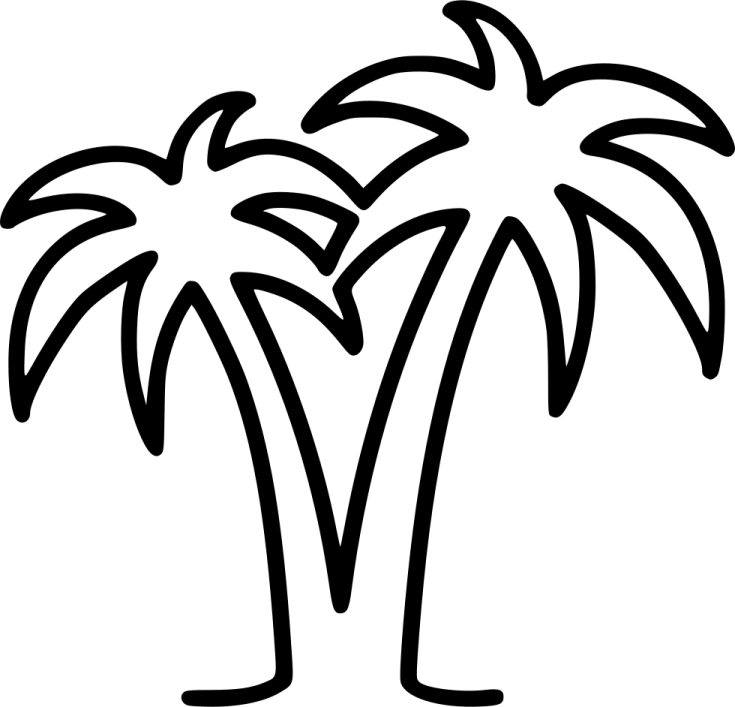 two palm trees clipart