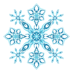 a blue and white snowfl
