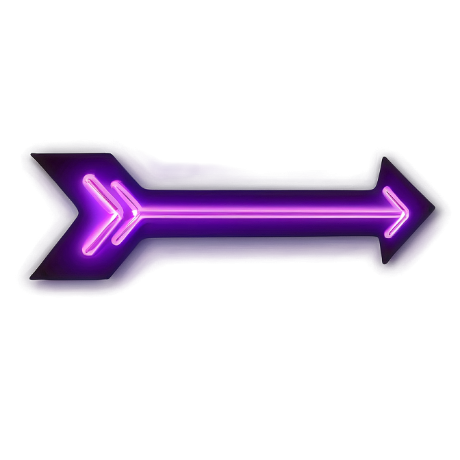 a purple arrow on a white background