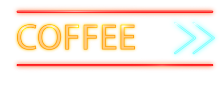 a neon sign with the word coffee on it