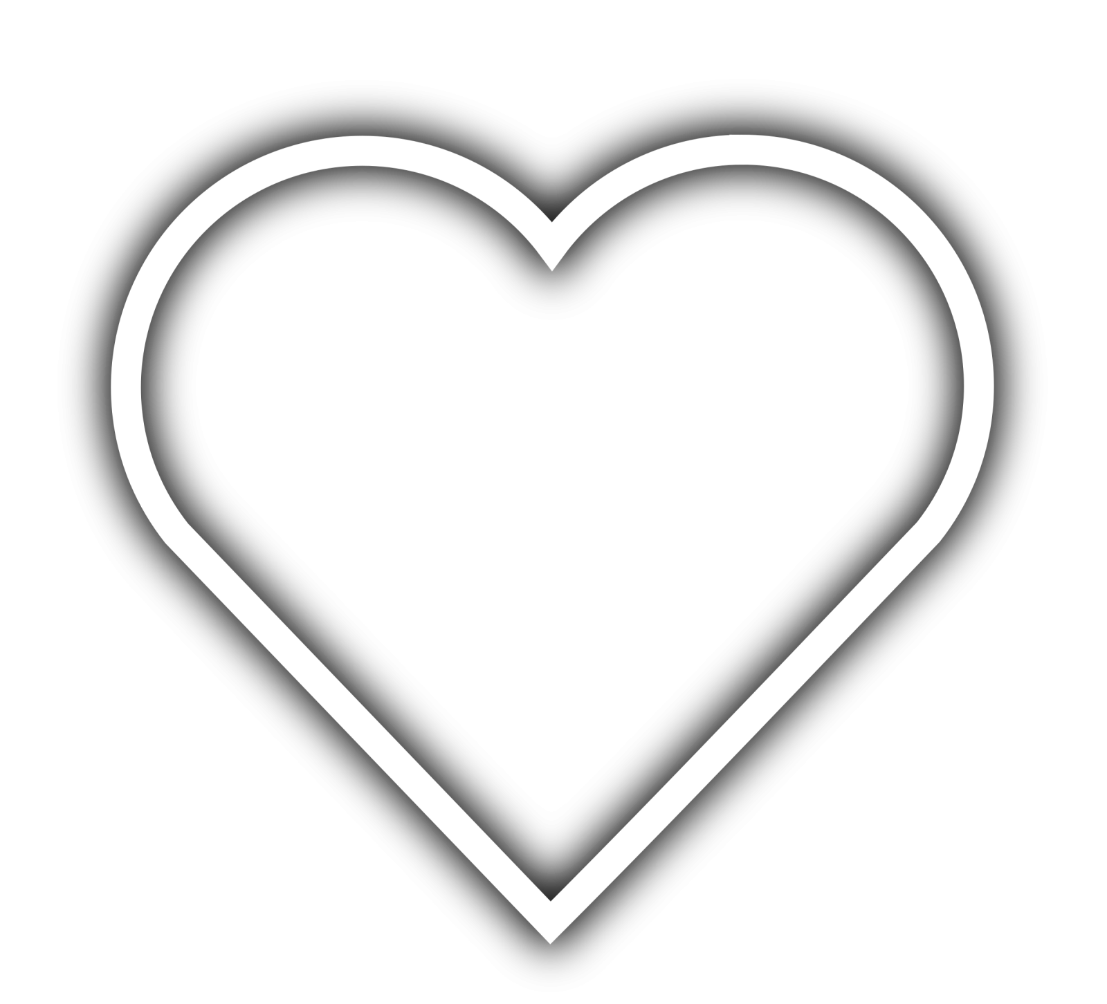 a white heart cut out of paper