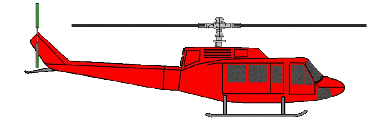 a red helicopter on a white background