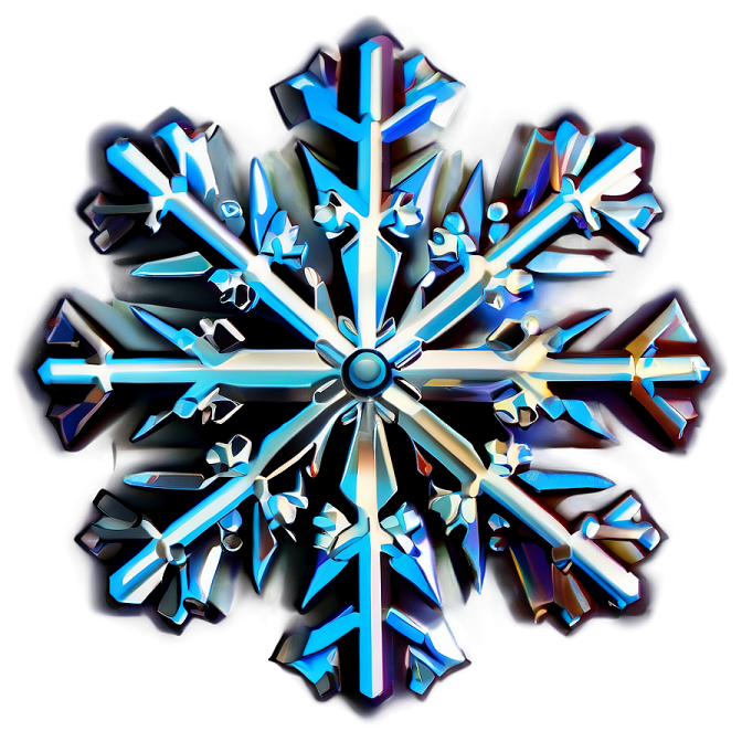 a blue and black snowflake on white background