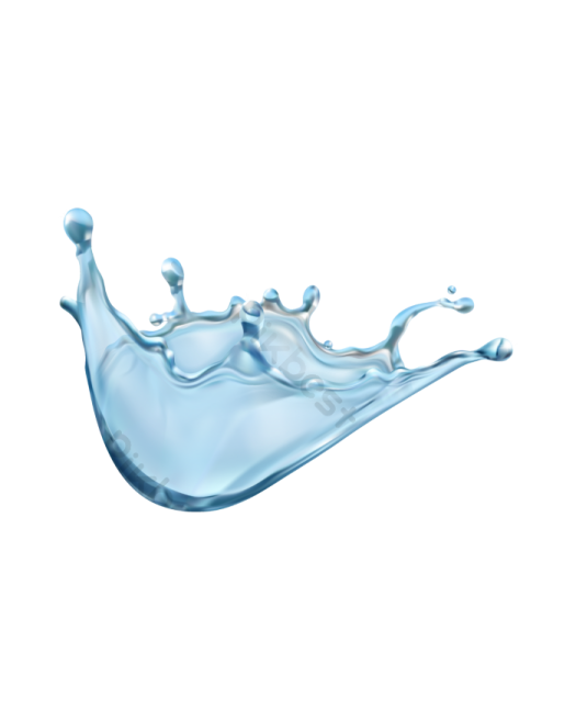 a splash of water on a white background