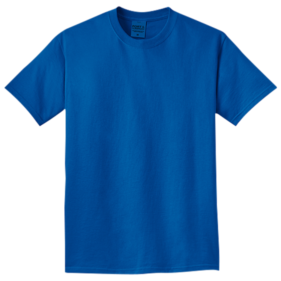 a blue t - shirt on a white background