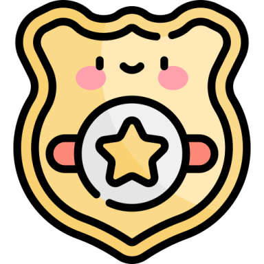 a police badge with a star on it