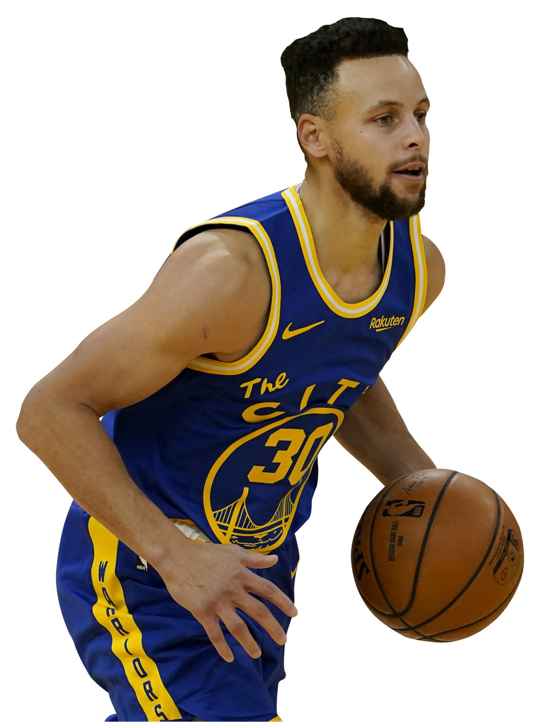 a man in a blue uniform holding a basketball ball