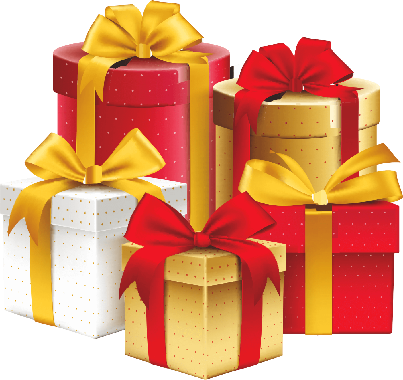 red and gold gift boxes