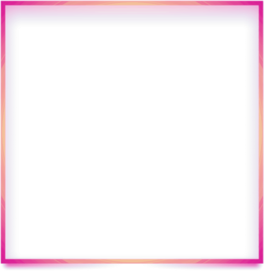 a pink and orange frame with a white background