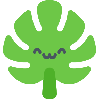 a green leaf with a smiley face