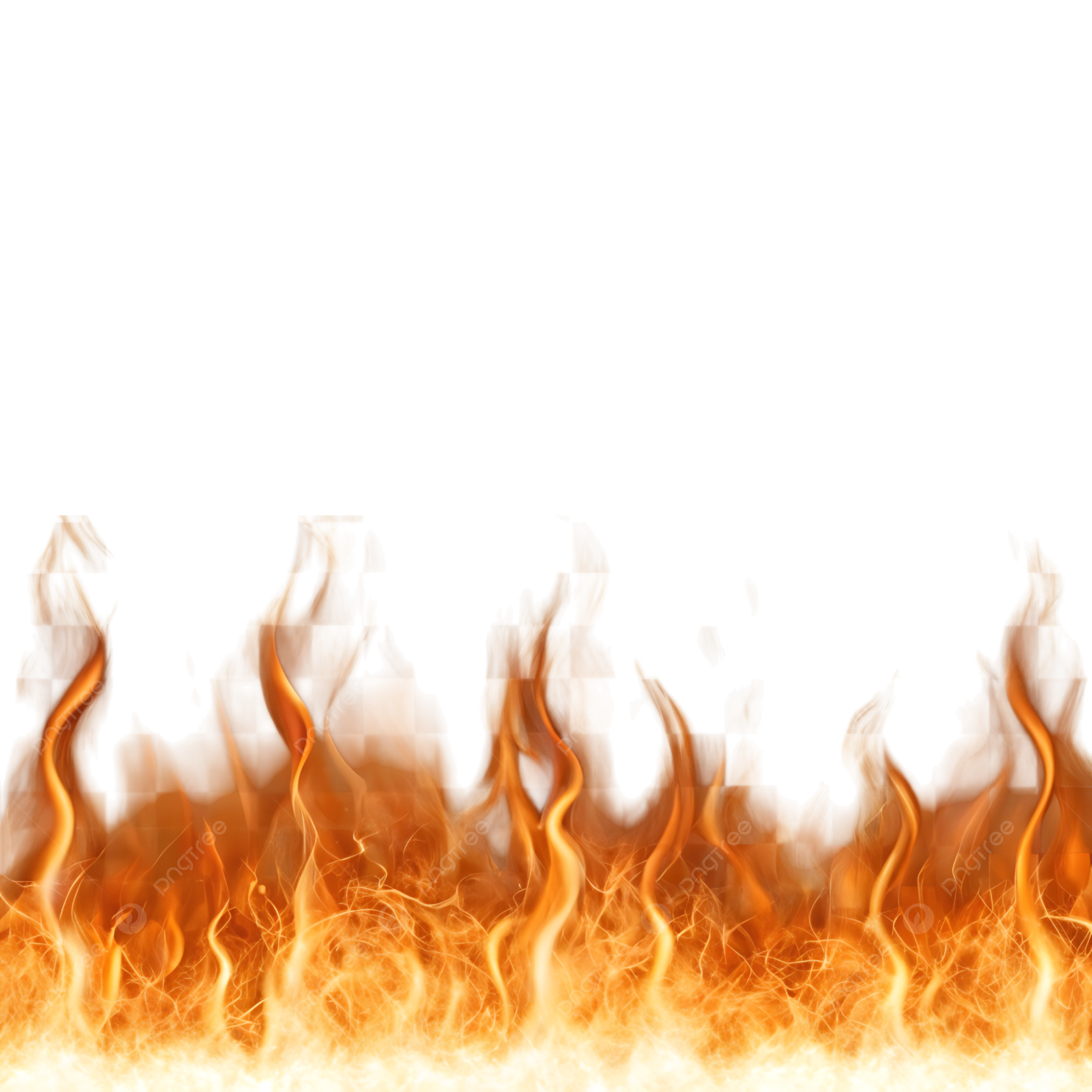 fire flames on a white background