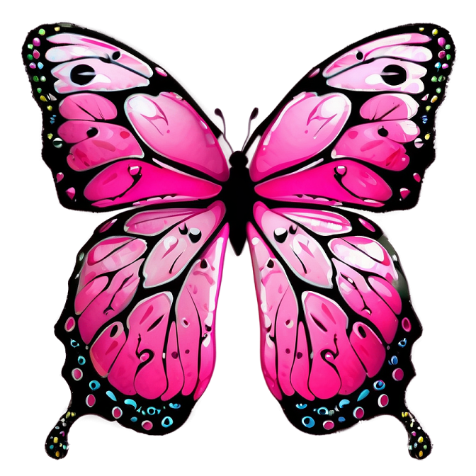 a pink butterfly on a white background
