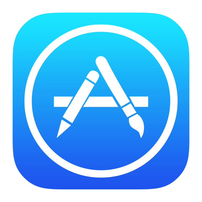 a blue square icon with an arrow in the center