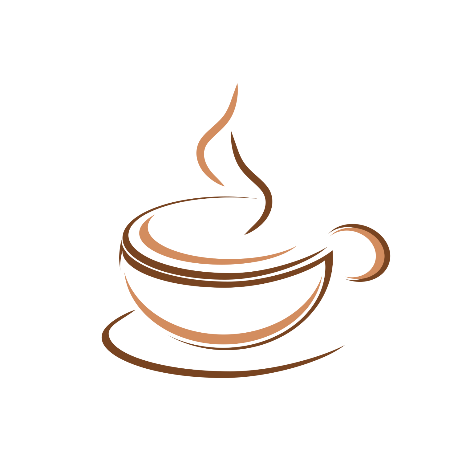 a cup of coffee on a white background