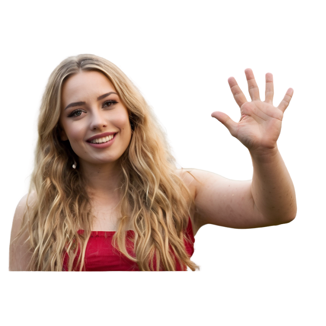a woman with long blonde hair