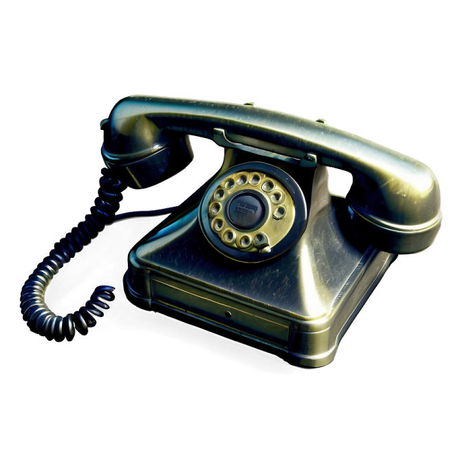 an old telephone on a white background