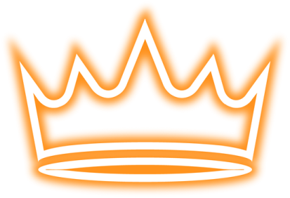 a yellow crown on a white background