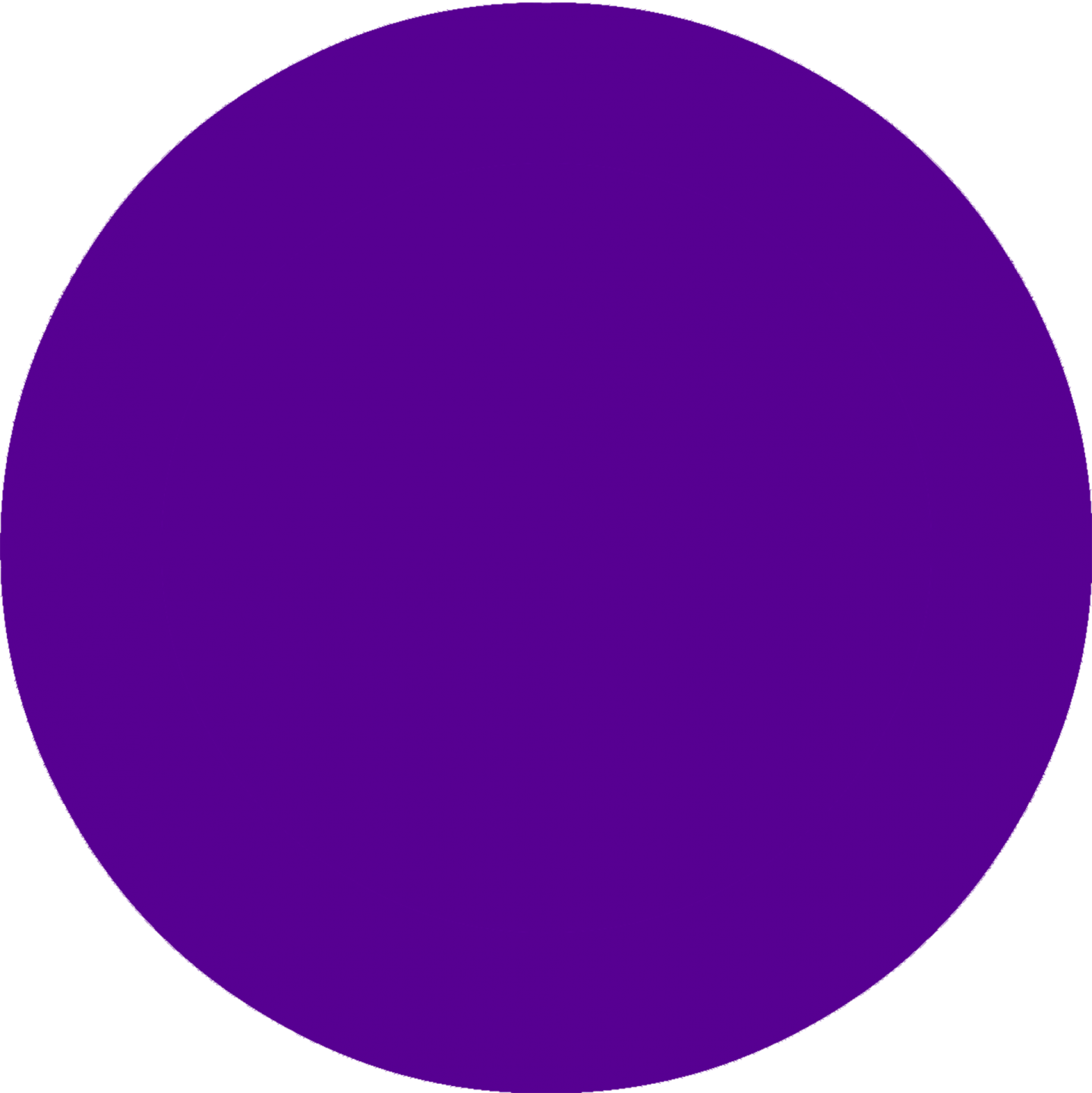 a purple circle on a white background