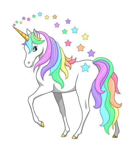 a unicorn with stars on its head