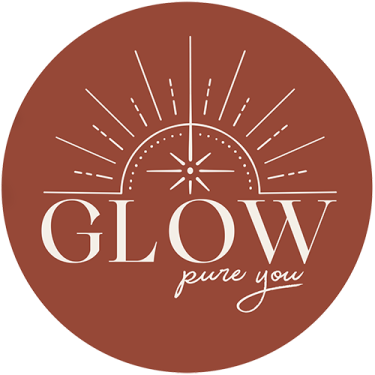 the logo for glow pure you