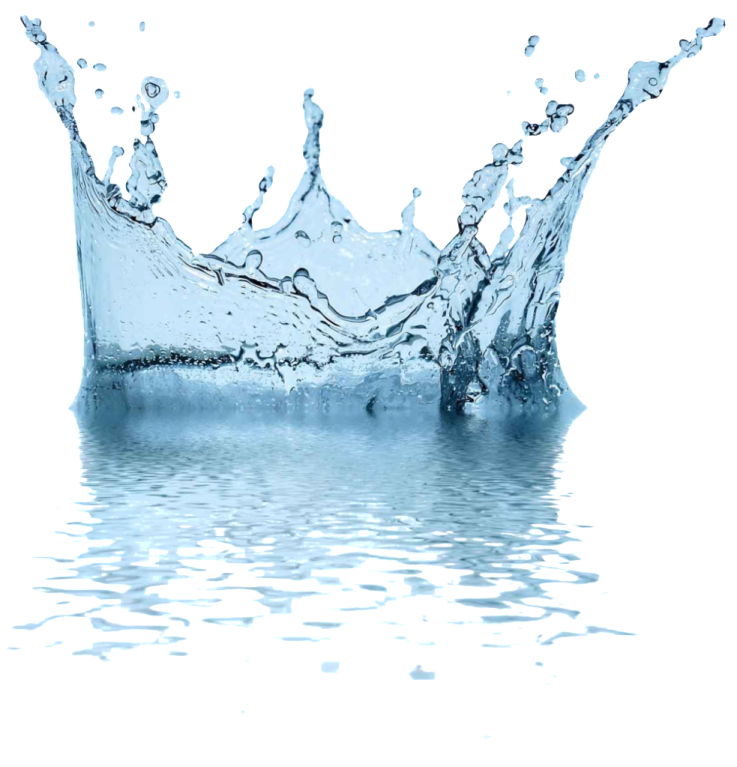 water splash on white background