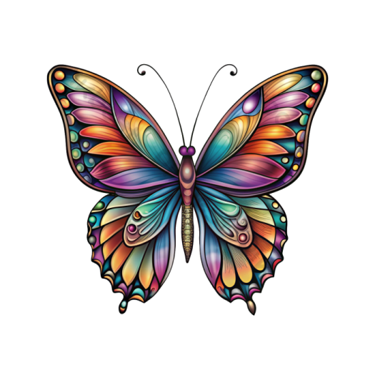 a colorful butterfly tattoo design