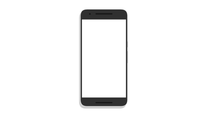 a black smartphone with a blank screen