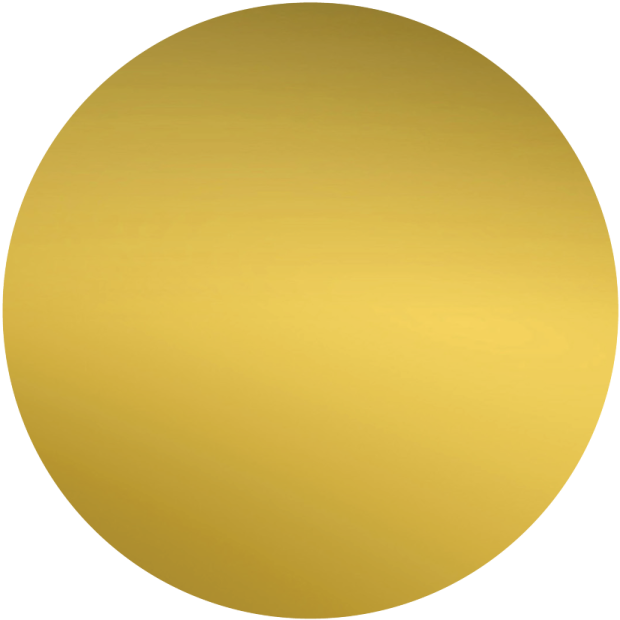 a gold circle on a white background