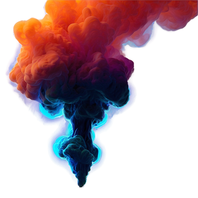 red and blue smoke