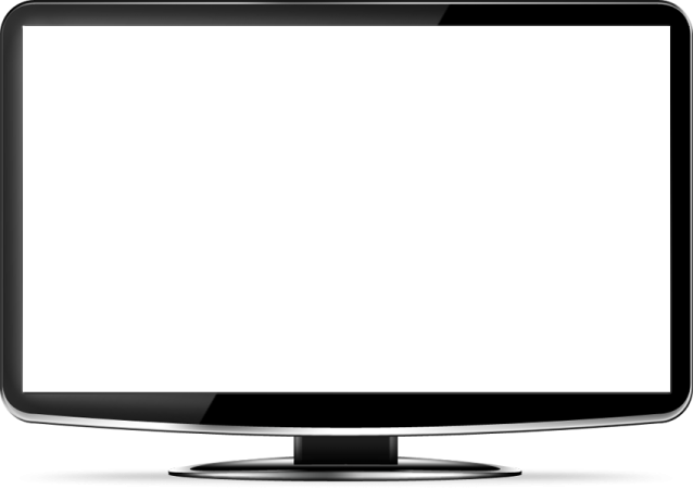 an image of a television set with white screen