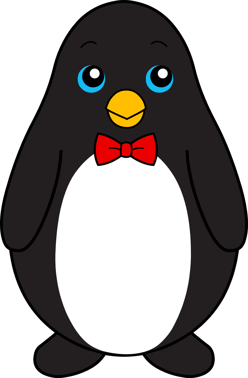 a penguin with a bow tie
