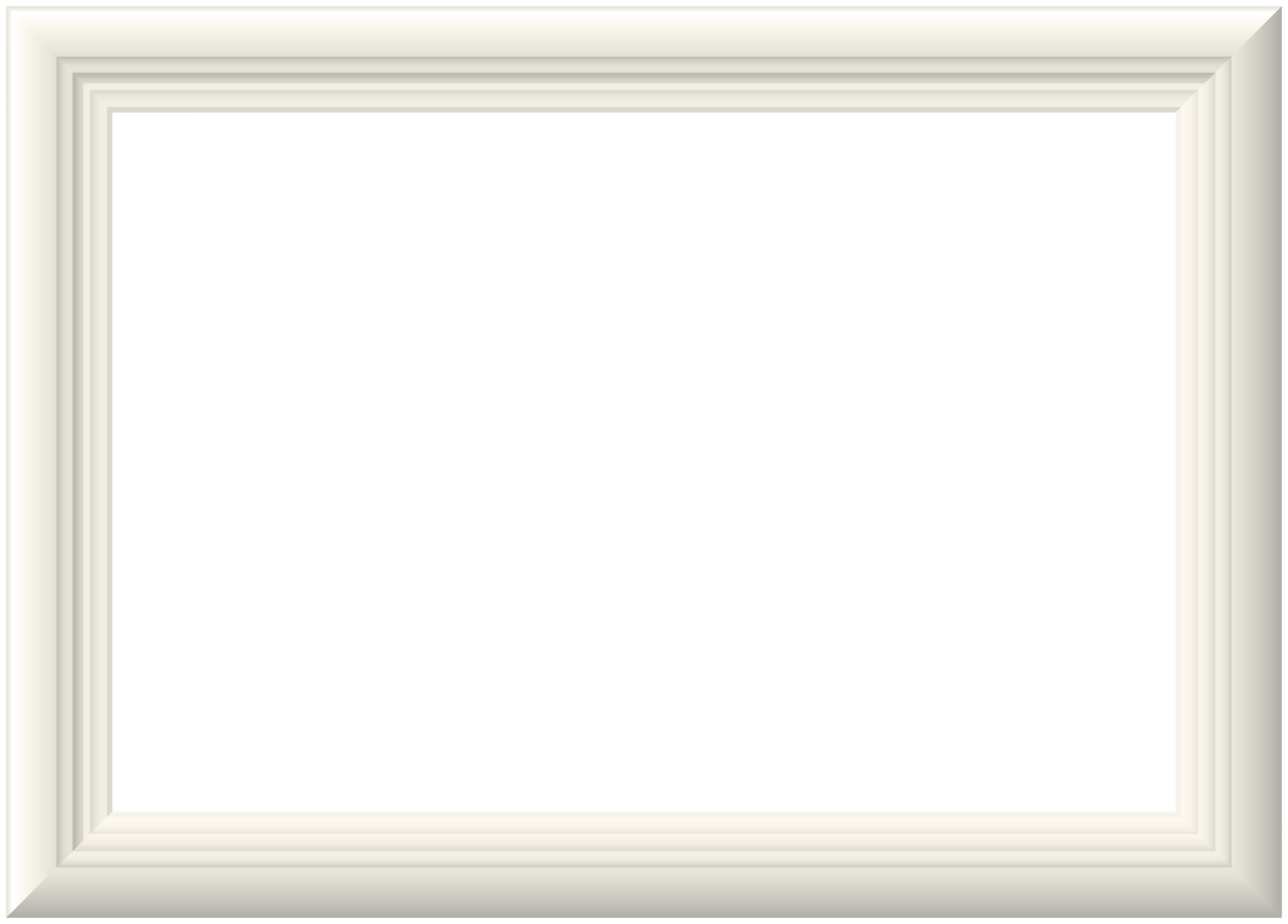 an empty picture frame with a white background