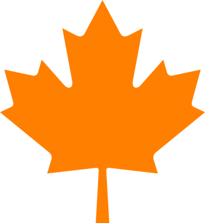an orange maple leaf