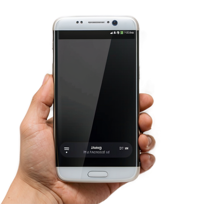 a hand holding a white samsung phone