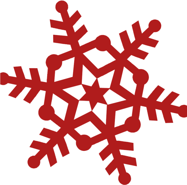 a red snowflorer on white background