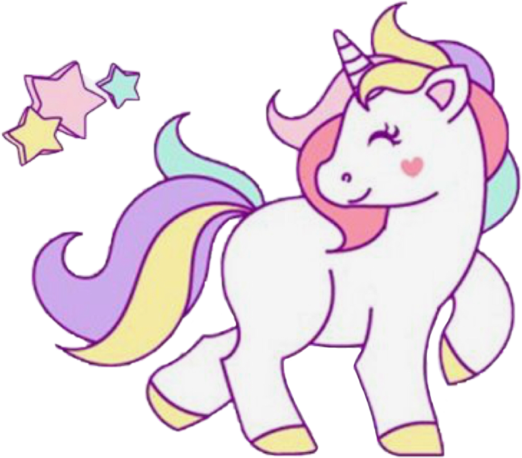 a drawing of a unicorn with stars in the background