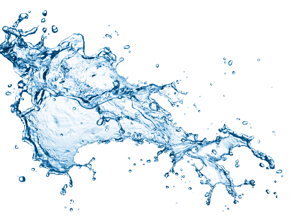water splash on white background