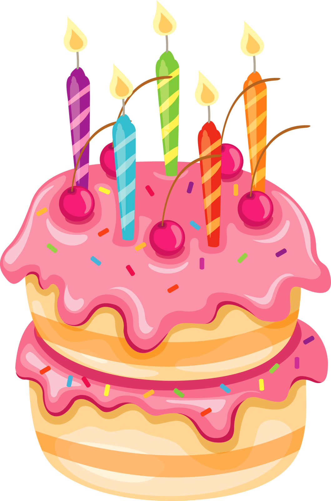 a birthday cake with candles on top of it