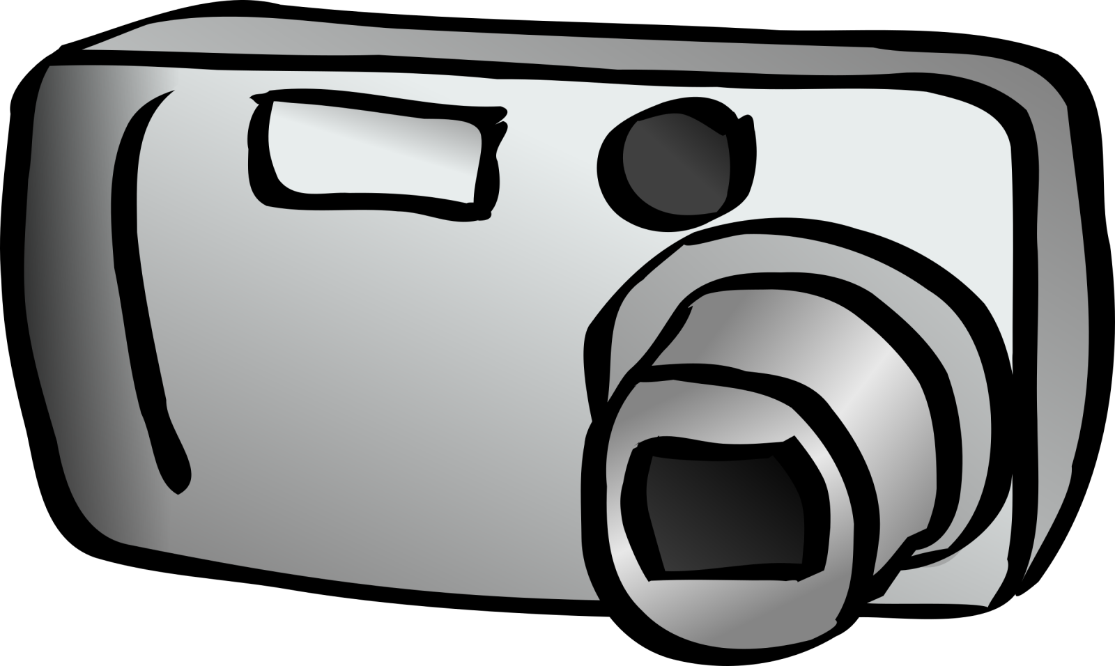 a black and white drawing of a camera