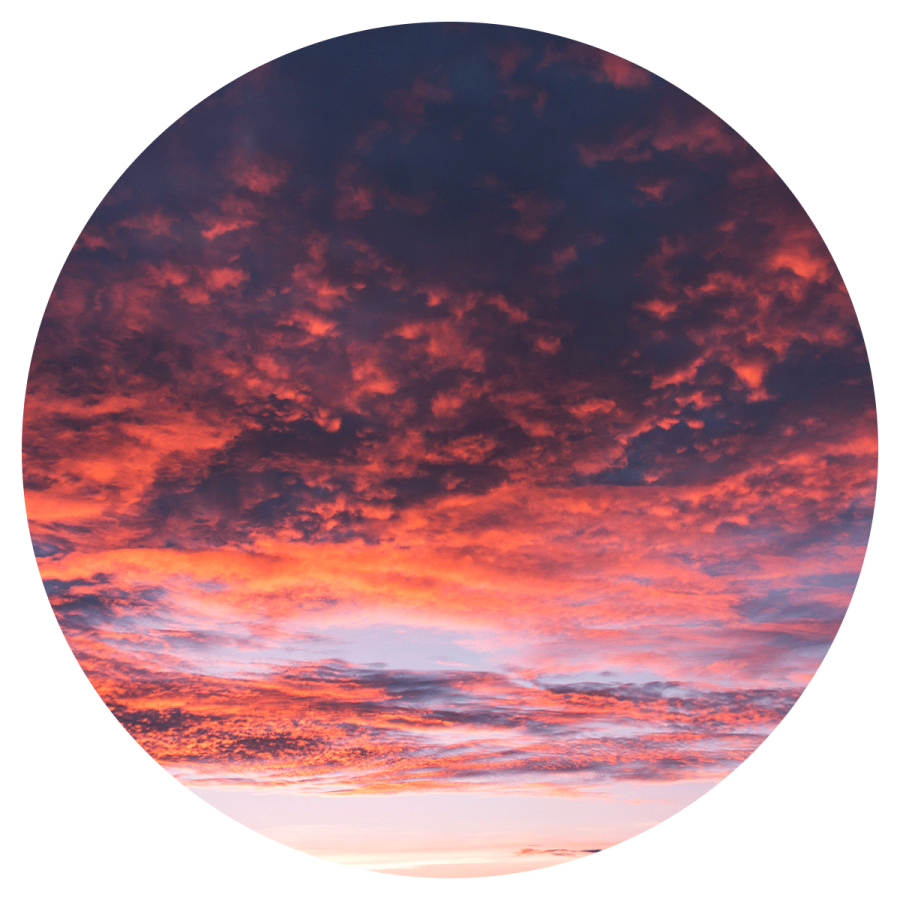 the sky is pink and orange
